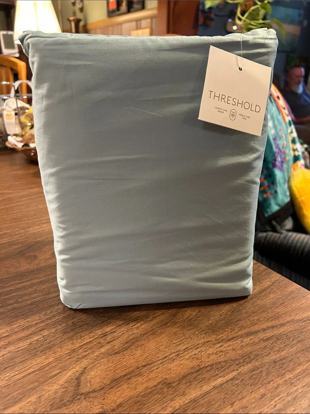 Threshold Pale Teal Blue Sheet Set. 100% cotton. Soft Solid Bedding
